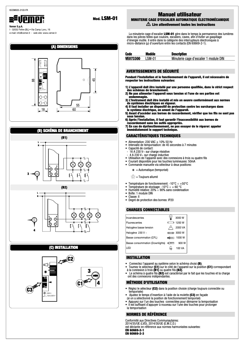 Image de la première page du manuel de l'appareil LSM-01