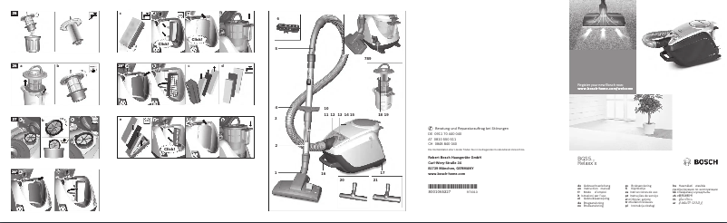 Page n°1 - Manuel utilisateur Bosch Relaxx'x ProSilence Plus BGS5222R