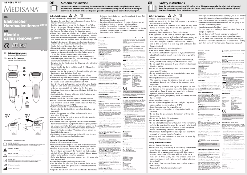 Image de la première page du manuel de l'appareil CR 860