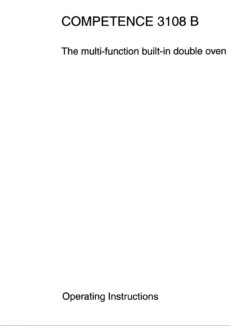 Image de la première page du manuel de l'appareil Competence 3108 B W