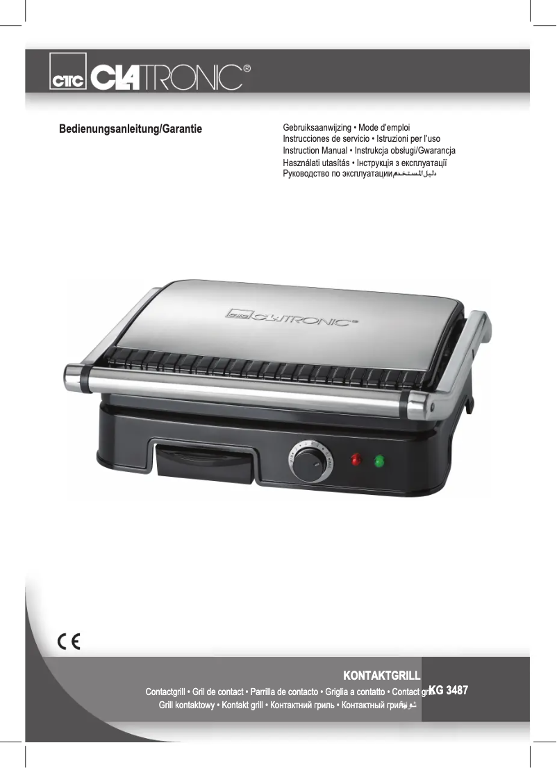 Page 1 de la notice Manuel utilisateur Clatronic KG 3487