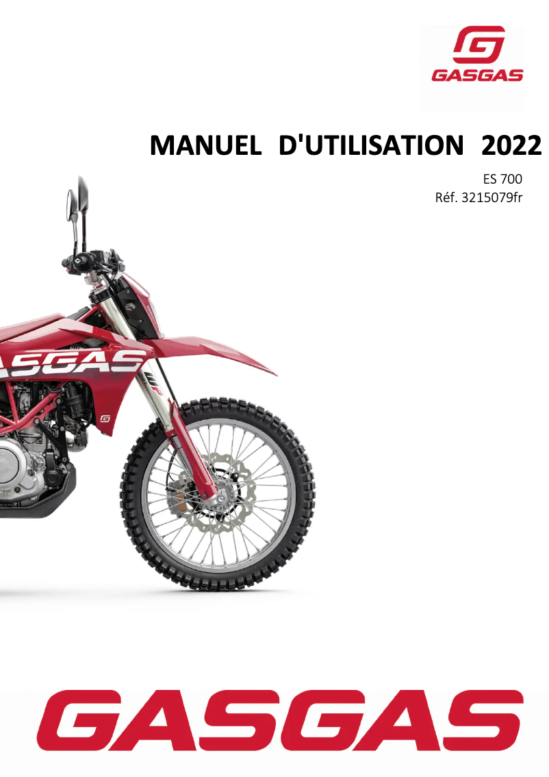 Página 1 del manual Manual de usuario GasGas ES 700 (2022)