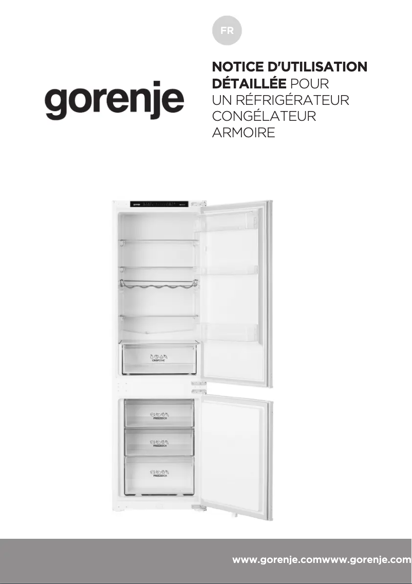 Page n°1 - Manuel utilisateur Gorenje NRKI418EP1