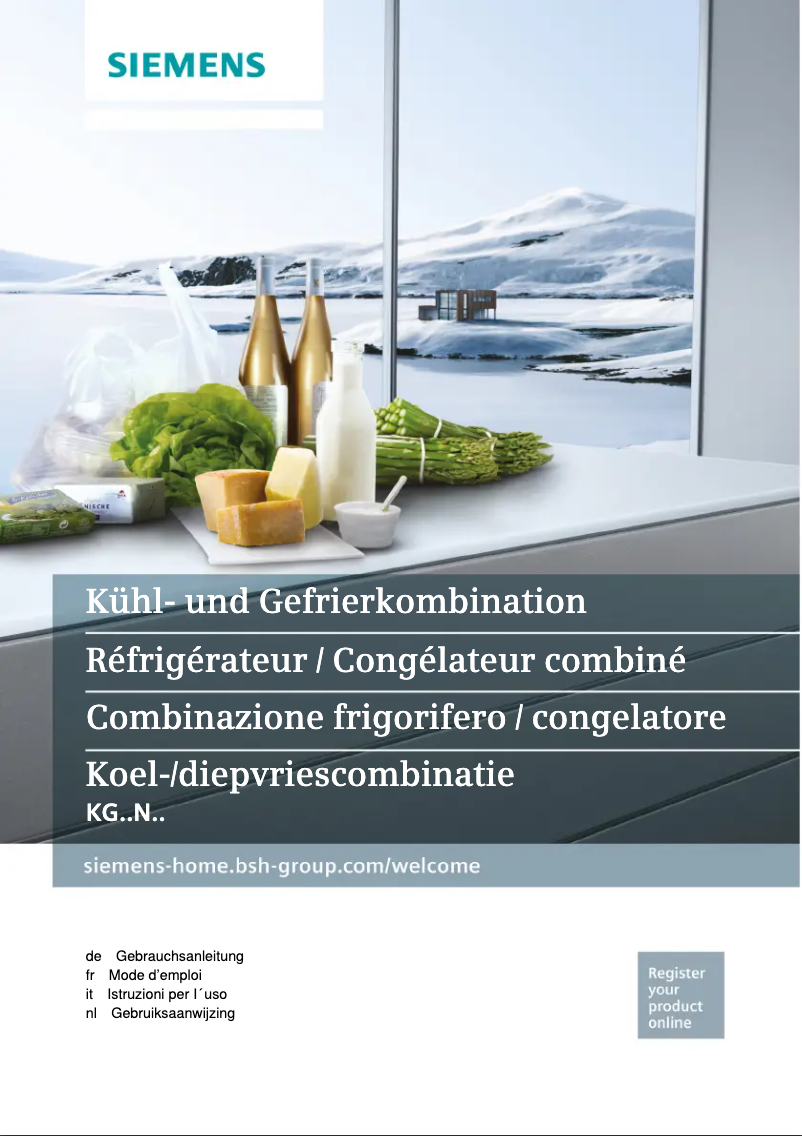 Image de la première page du manuel de l'appareil KG36NXW3A