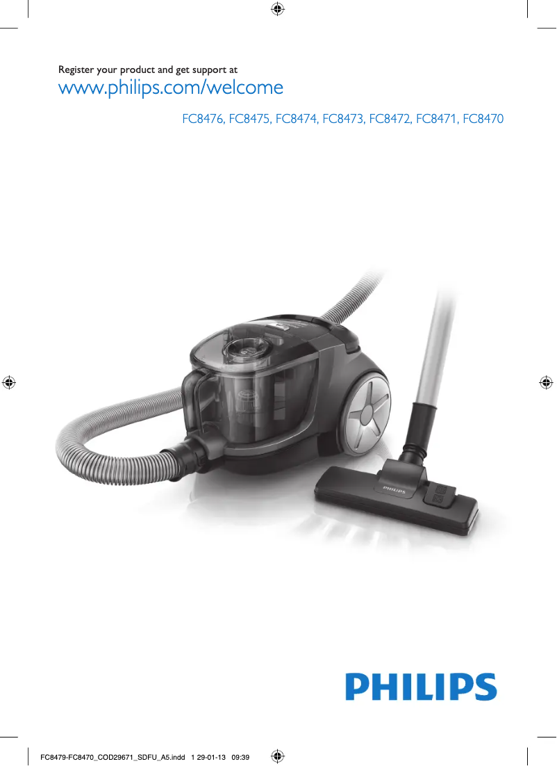 Page n°1 - Manuel utilisateur Philips PowerPro Compact FC8476