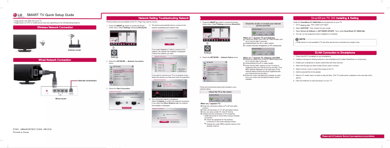 Page 1 de la notice Guide d'installation LG 42LA660Y
