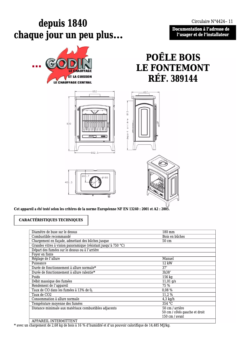 Página 1 del manual Manual de usuario Godin Fontemont