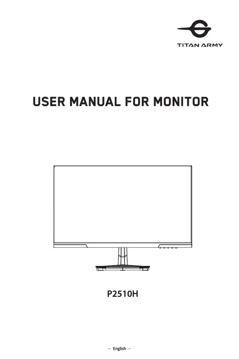 Image de la première page du manuel de l'appareil P2510H