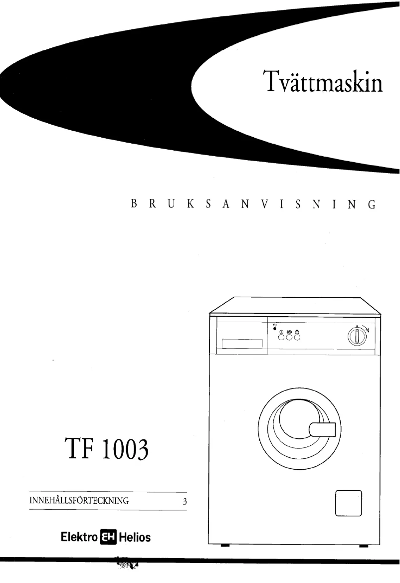 Page n°1 - Manuel utilisateur Elektro Helios TF1003