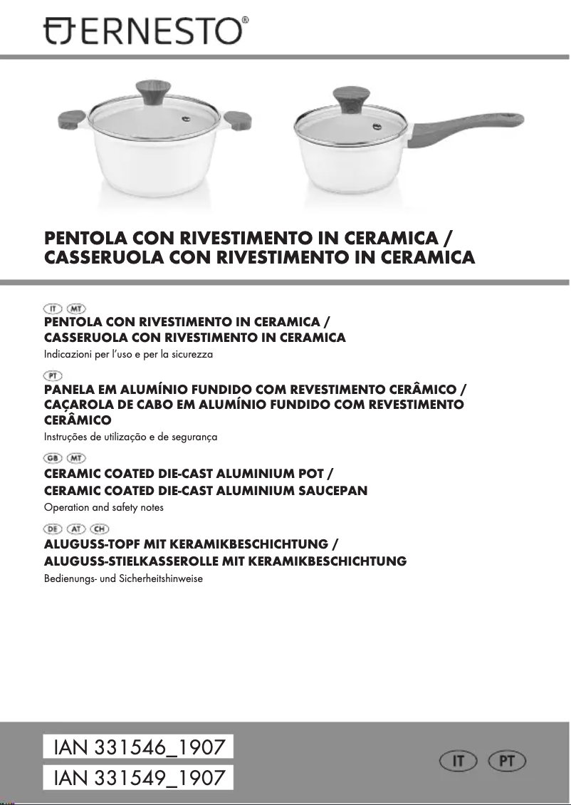 Page n°1 - Manuel utilisateur Ernesto HG04525