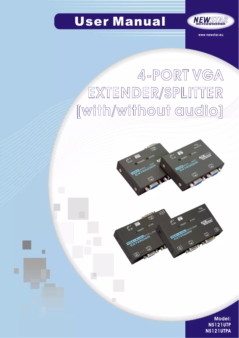 Page 1 de la notice Manuel utilisateur Newstar NS121UTPA