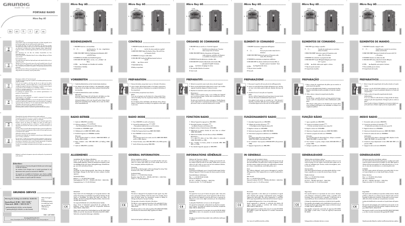 Image de la première page du manuel de l'appareil Micro Boy 60