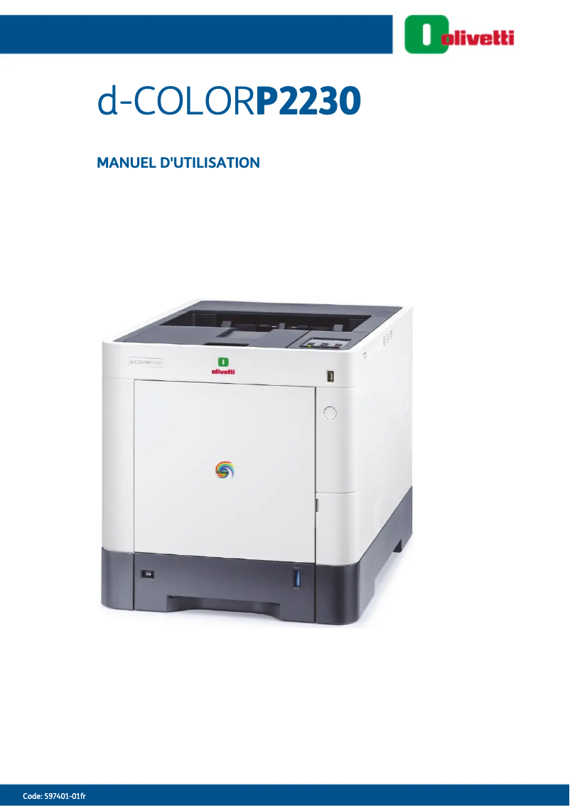 Page 1 de la notice Manuel utilisateur Olivetti d-Color P2230