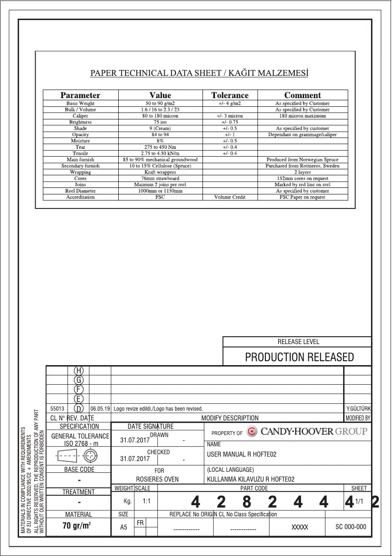 Page 1 de la notice Manuel utilisateur Rosieres RFDC 8571 IN