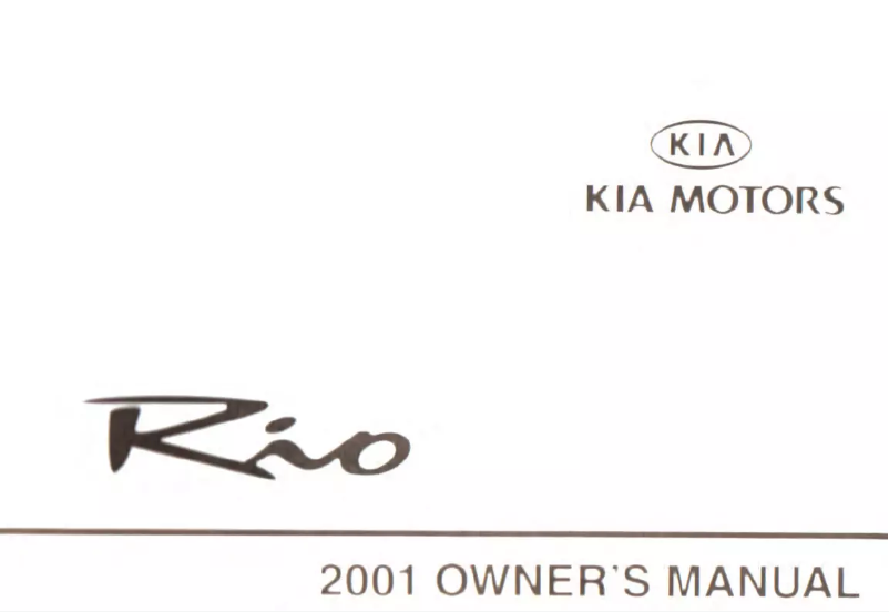 Image de la première page du manuel de l'appareil Rio (2001)