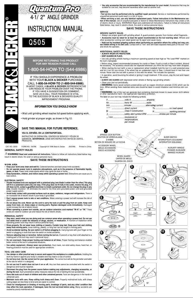 Image de la première page du manuel de l'appareil Q505