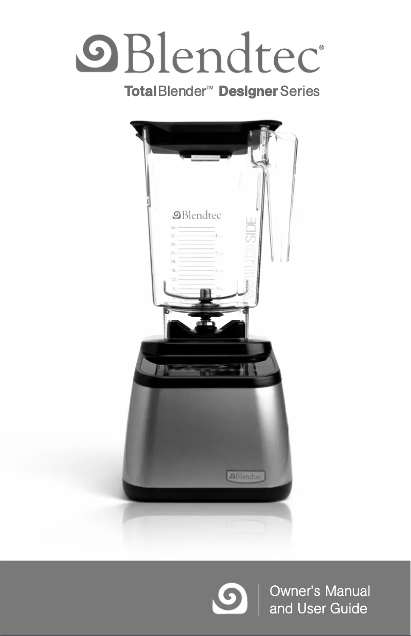 Image de la première page du manuel de l'appareil TotalBlender Designer