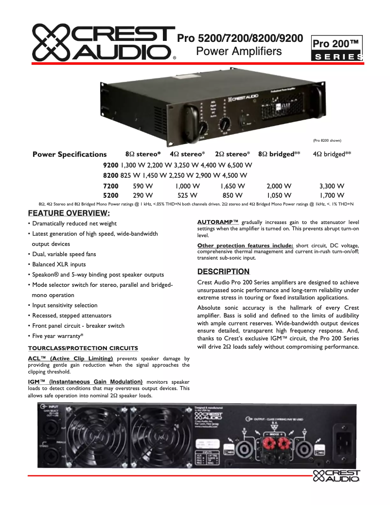 Image de la première page du manuel de l'appareil Pro 9200