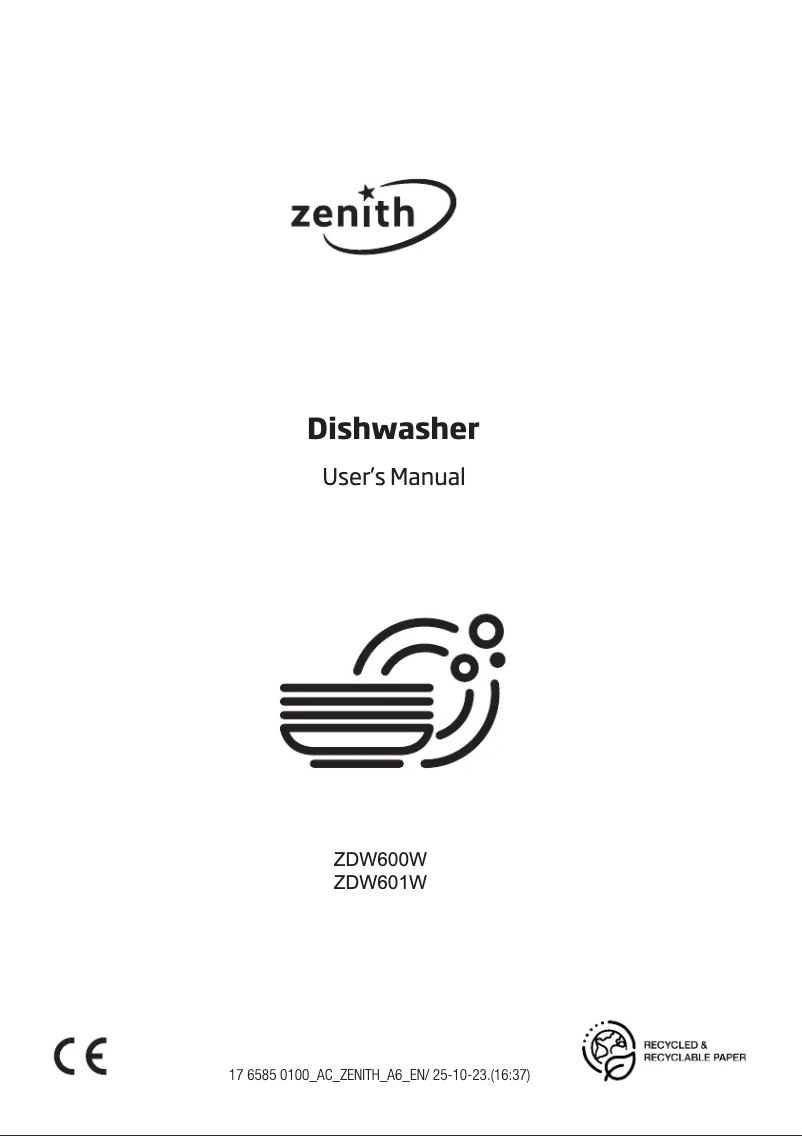 Page n°1 - Manuel utilisateur Zenith ZDW601W