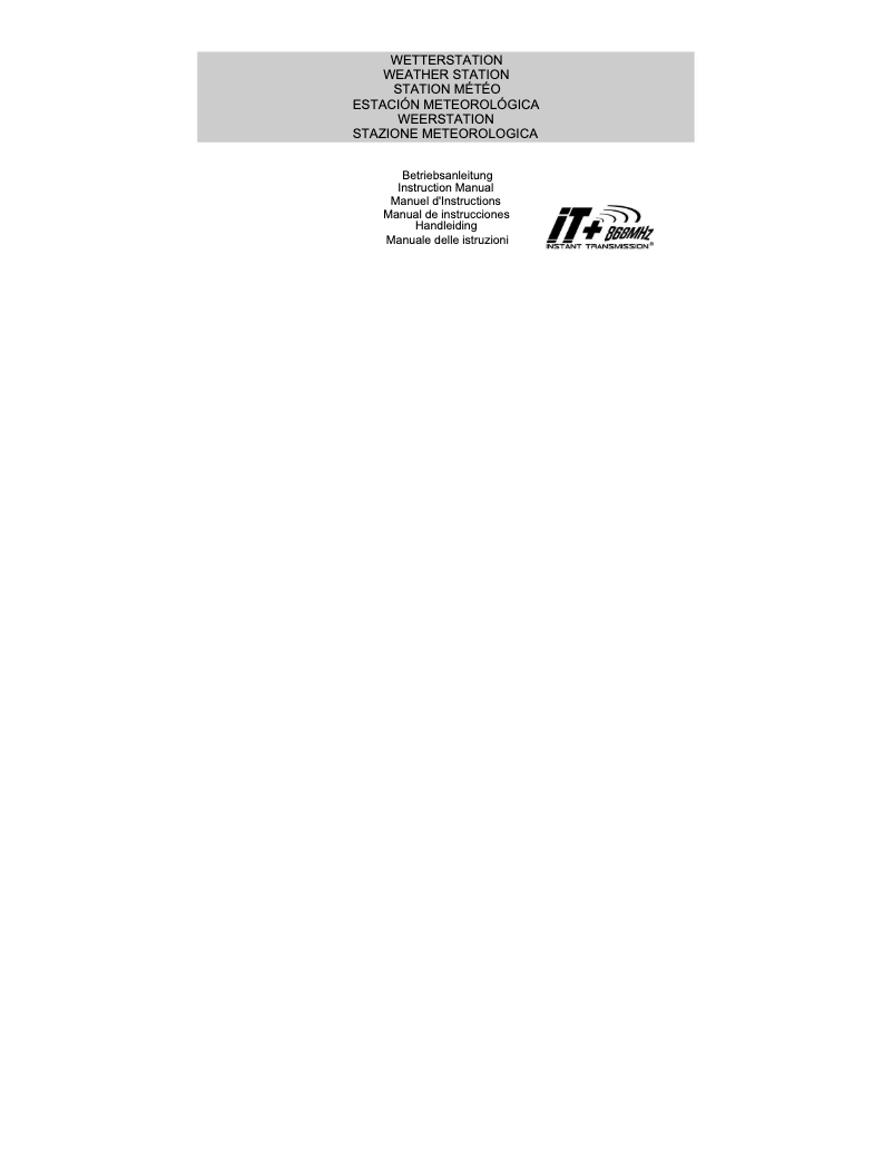 Image de la première page du manuel de l'appareil WS 9040