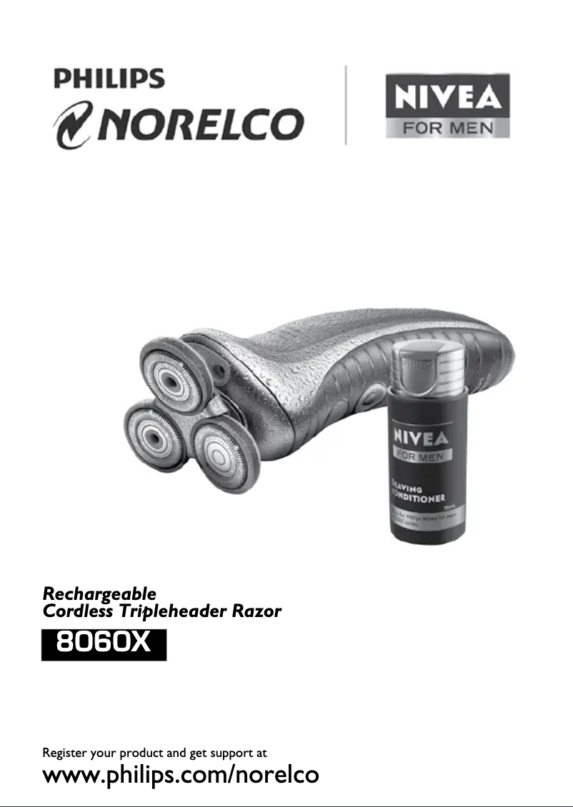 Page n°1 - Manuel utilisateur Philips Norelco 8060X