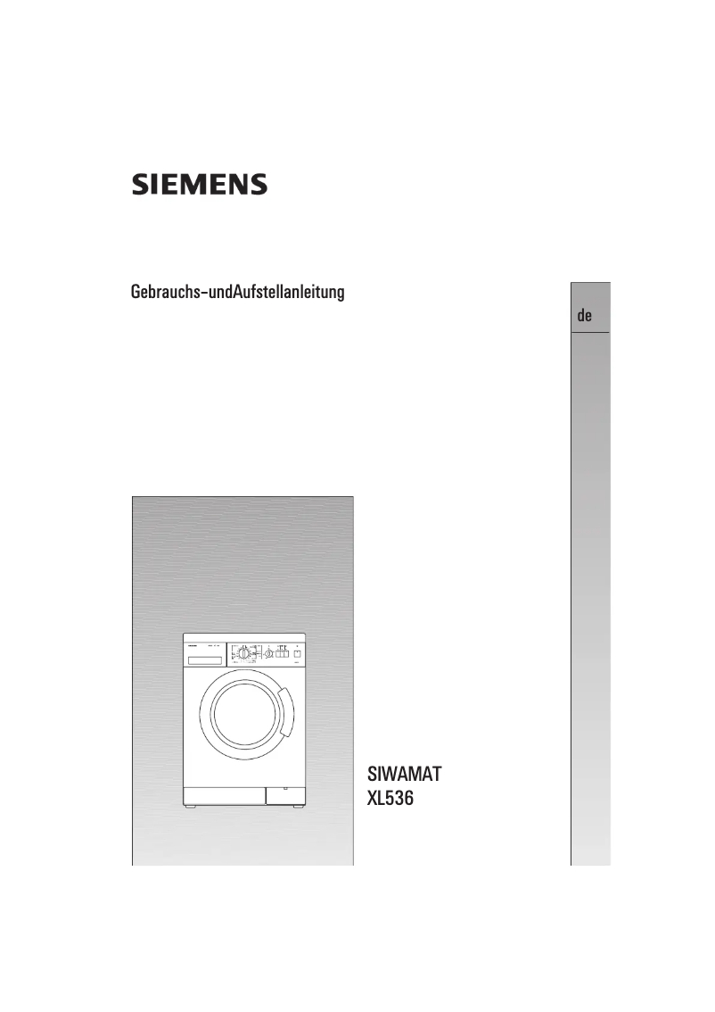 Page n°1 - Manuel utilisateur Siemens WM53660FR