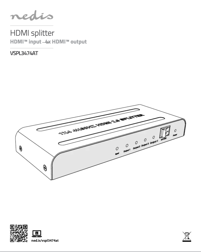 Page n°1 - Manuel utilisateur Nedis VSPL3474AT