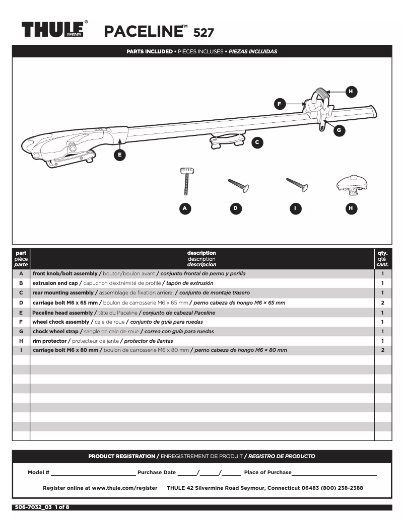 Image de la première page du manuel de l'appareil Paceline 527