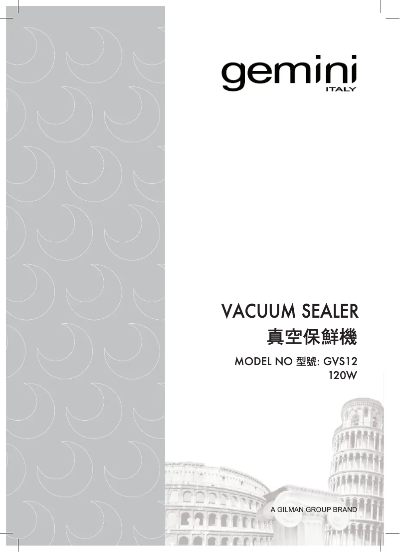 Page 1 de la notice Manuel utilisateur Gemini GVS12