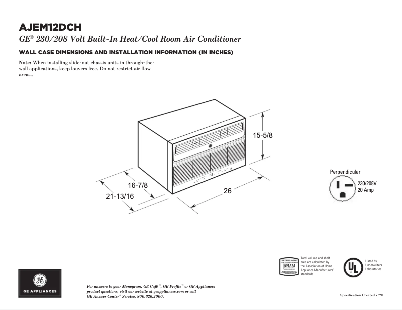 Image de la première page du manuel de l'appareil AJEM12DCH