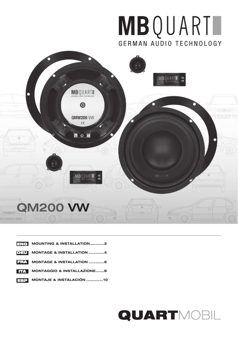 Page n°1 - Manuel utilisateur MB Quart QM200 VW