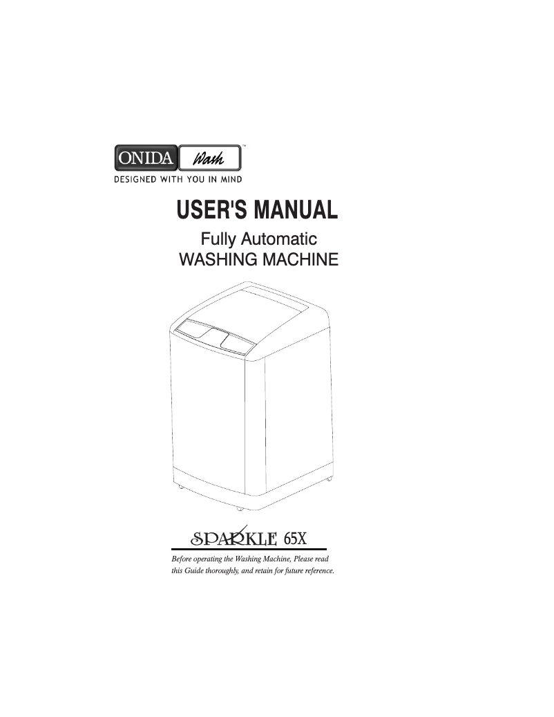 Page n°1 - Manuel utilisateur Onida Sparkle 65X