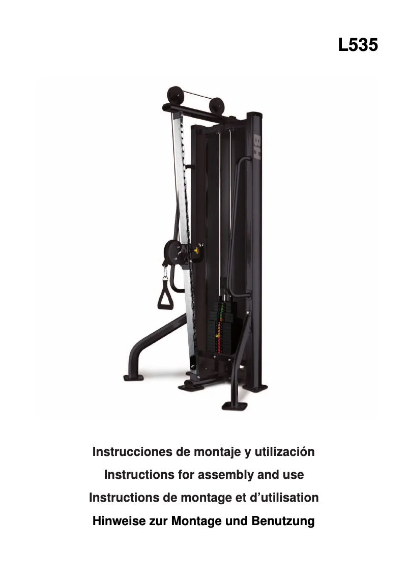 Page n°1 - Manuel utilisateur BH Fitness L485