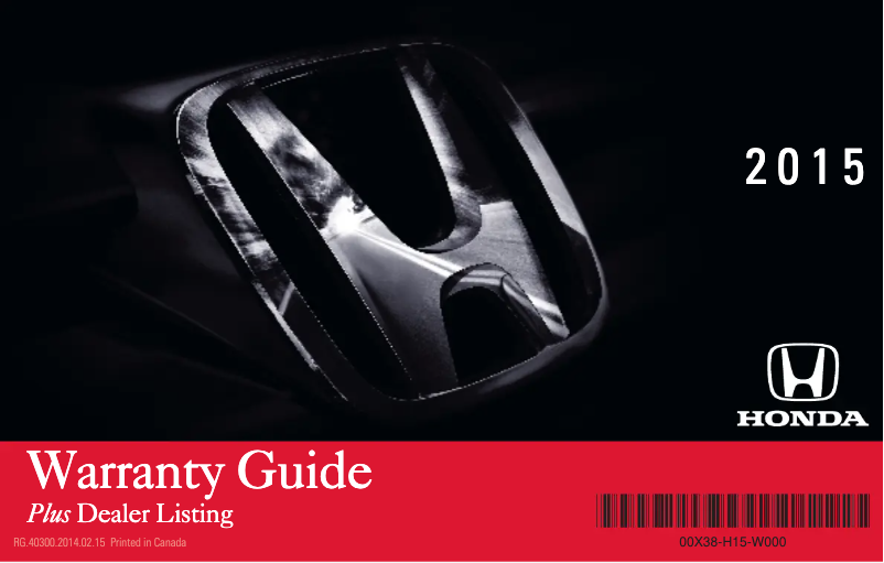 Page 1 de la notice Manuel d'utilisation et d'entretien Honda Accord Coupe (2015)