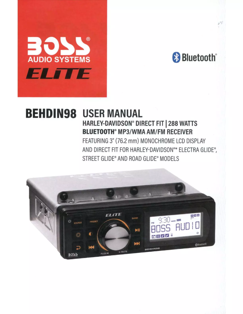 Page n°1 - Manuel utilisateur Boss Elite BEHDIN98