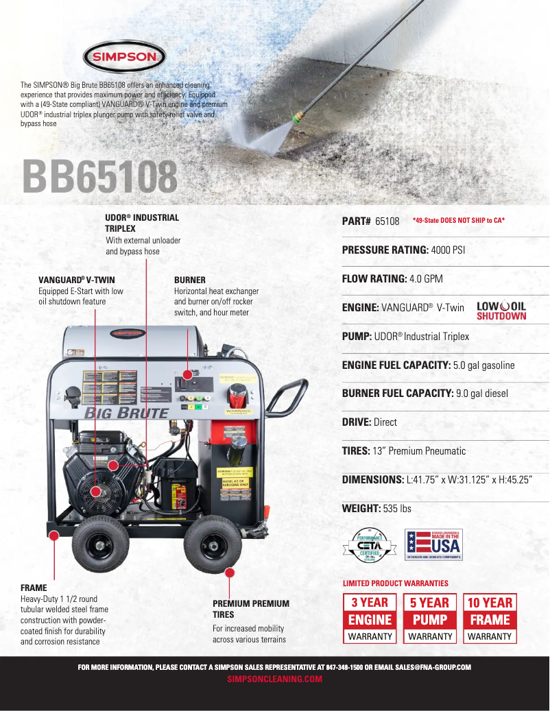 Image de la première page du manuel de l'appareil Big Brute BB65108