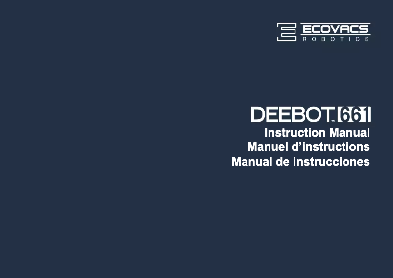 Page n°1 - Manuel utilisateur ECOVACS DEEBOT 661