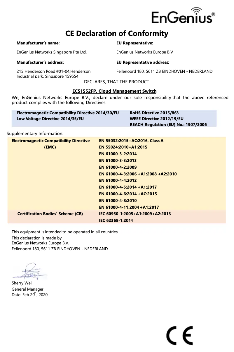 Image de la première page du manuel de l'appareil ECS1552P
