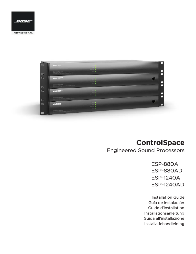 Page 1 de la notice Manuel utilisateur Bose ControlSpace ESP-880A