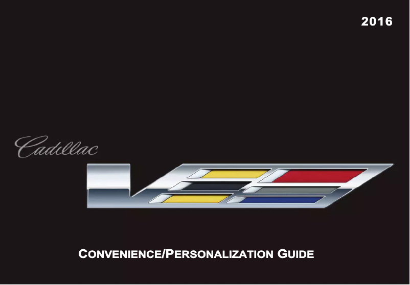 Página 1 del manual Guía de inicio rápido Cadillac ATS (2016)