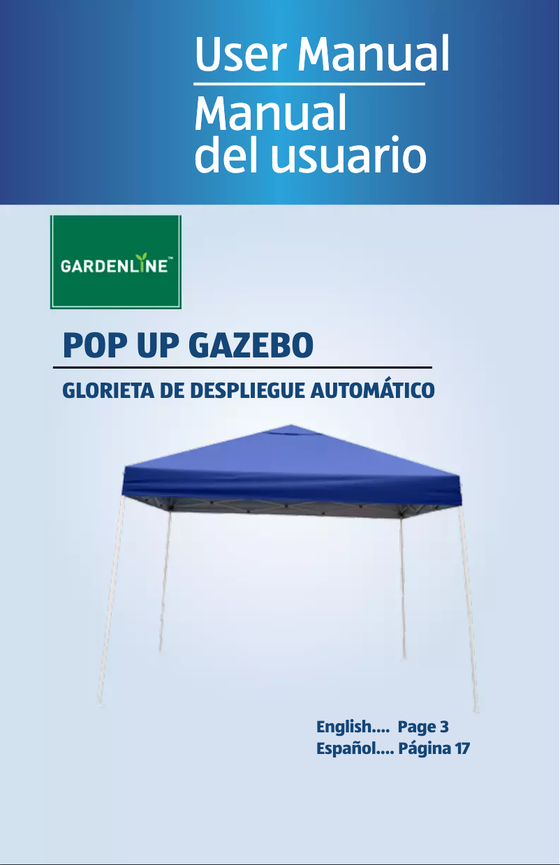 Imagen de la primera página del manual del dispositivo Pop-Up Gazebo 22010-17