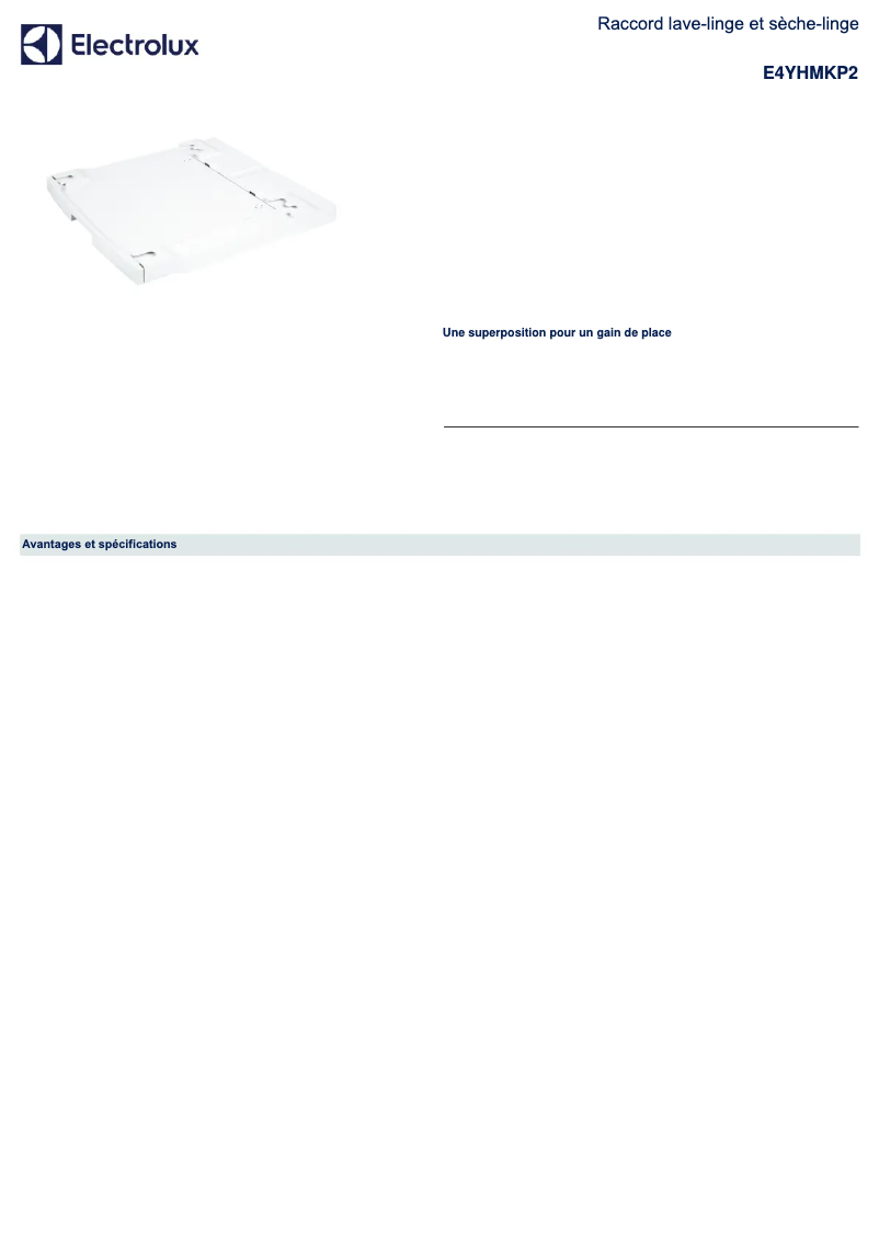 Image de la première page du manuel de l'appareil E4YHMKP2