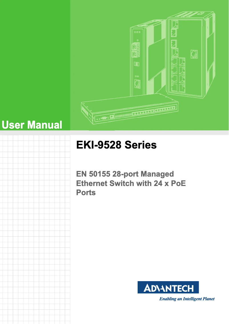 Page n°1 - Manuel utilisateur Advantech EKI-9528E-8GMW-A