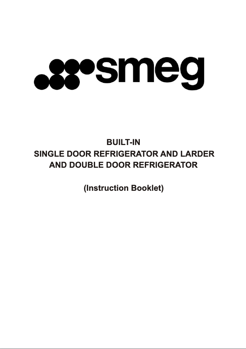 Page n°1 - Manuel utilisateur Smeg FR232AP