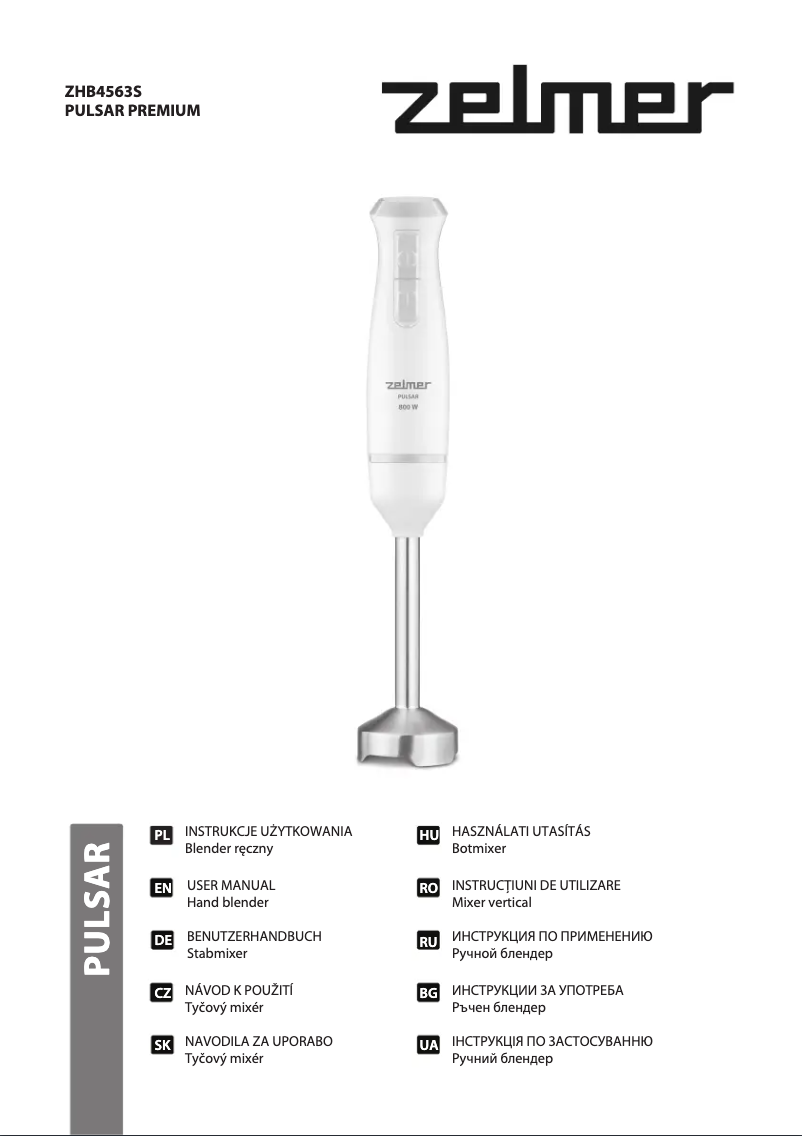 Página 1 del manual Manual de usuario Zelmer Pulsar Premium ZHB4563S