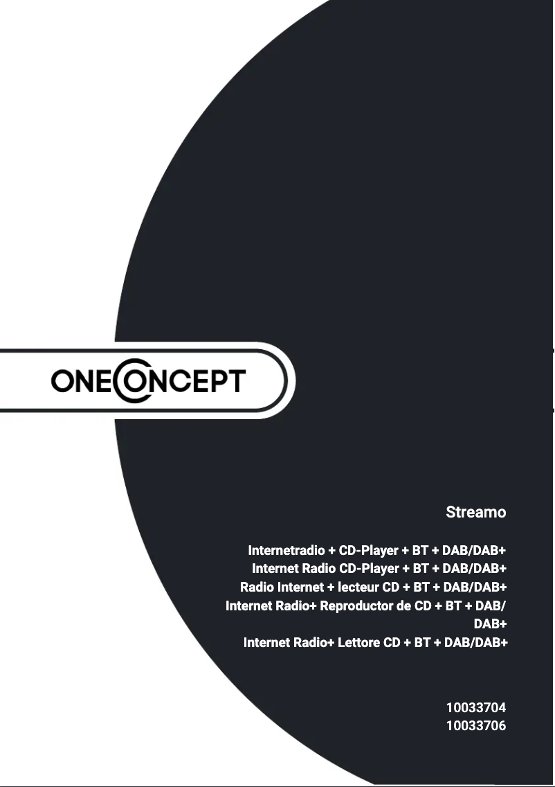 Página 1 del manual Manual de usuario OneConcept Streamo