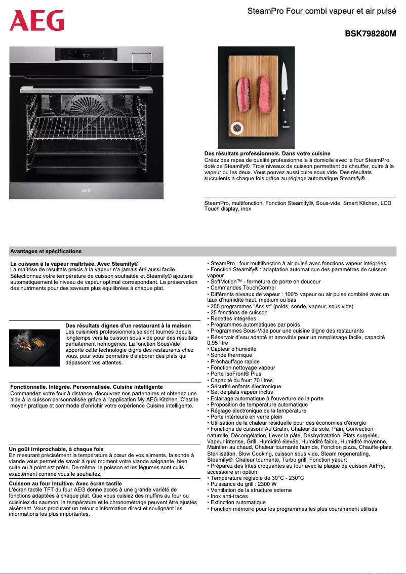 Image de la première page du manuel de l'appareil BSK798280M