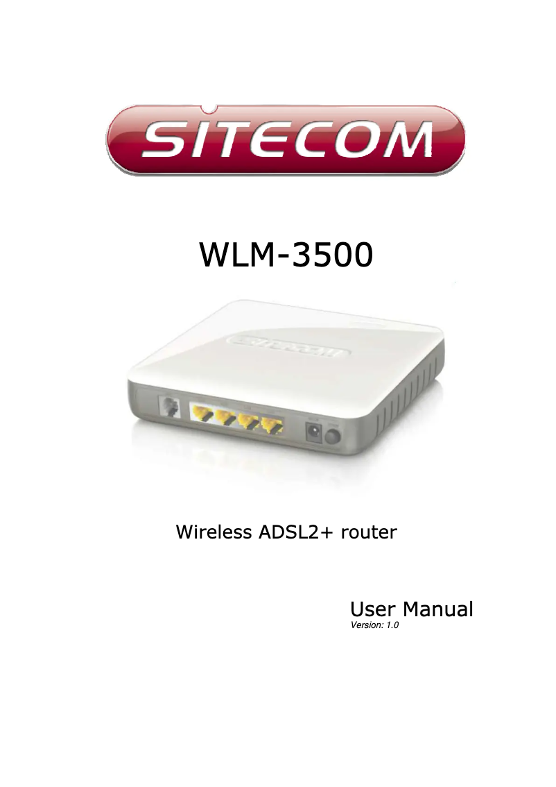Página 1 del manual Manual de usuario Sitecom WLK-3500