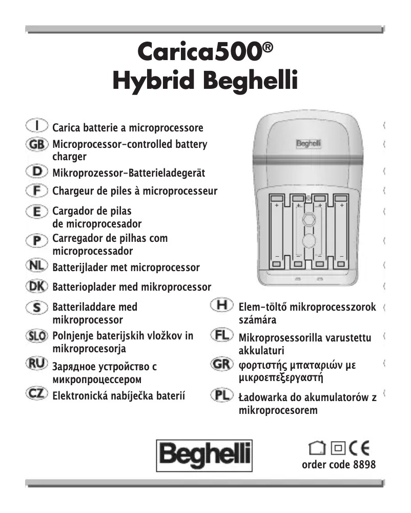 Page n°1 - Manuel utilisateur Beghelli 8898