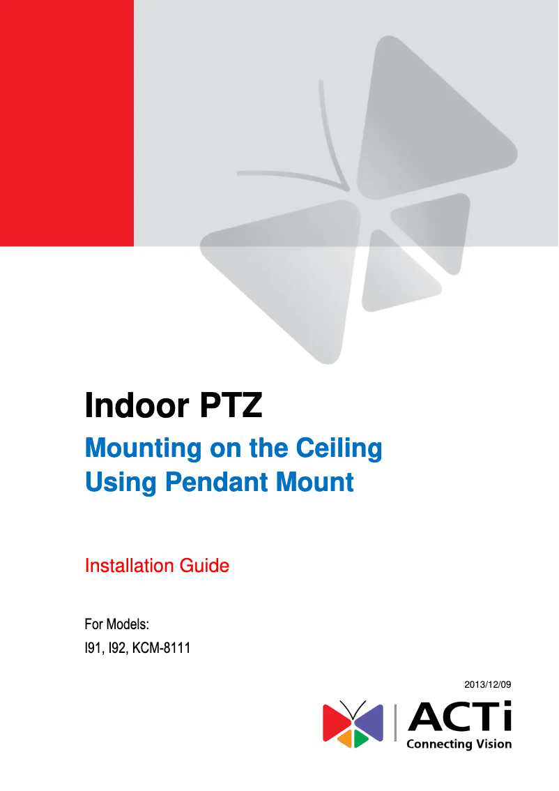 Page 1 de la notice Manuel utilisateur ACTi SMAX-0052